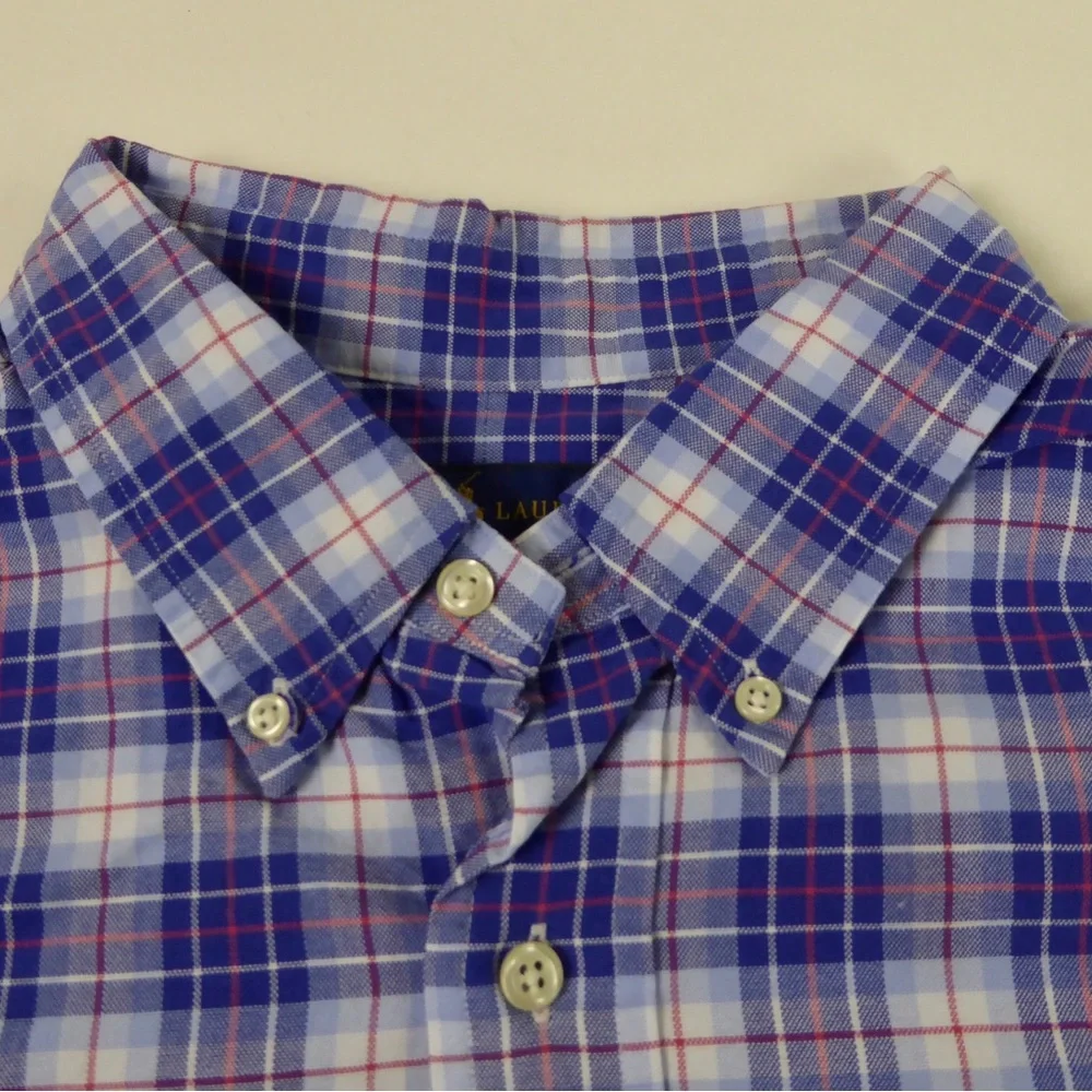 Polo Ralph Lauren Plaid Oxford Short Sleeve Shirt w Chest Pocket NWT New - Picture 5 of 5